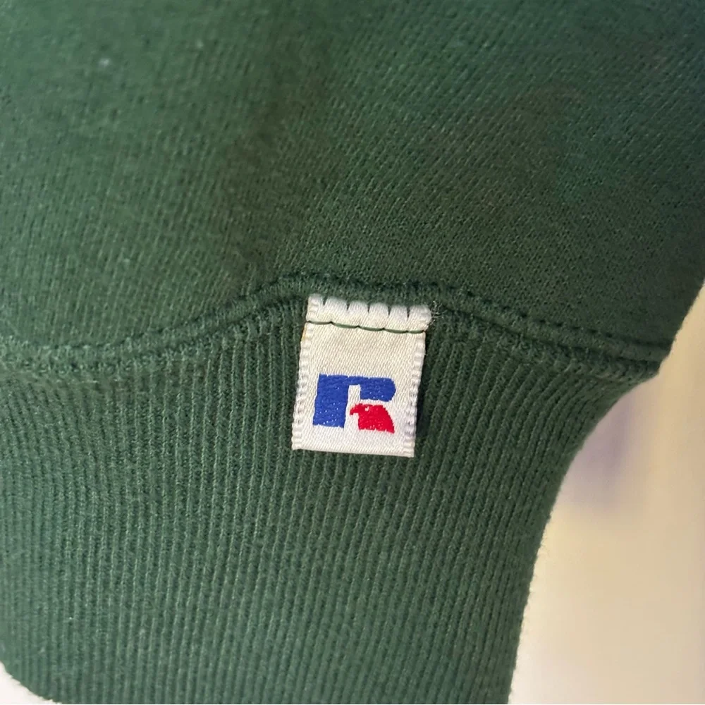 Russell Athletic Dark Green Crewneck Sweater Vintage - Picture 5 of 9